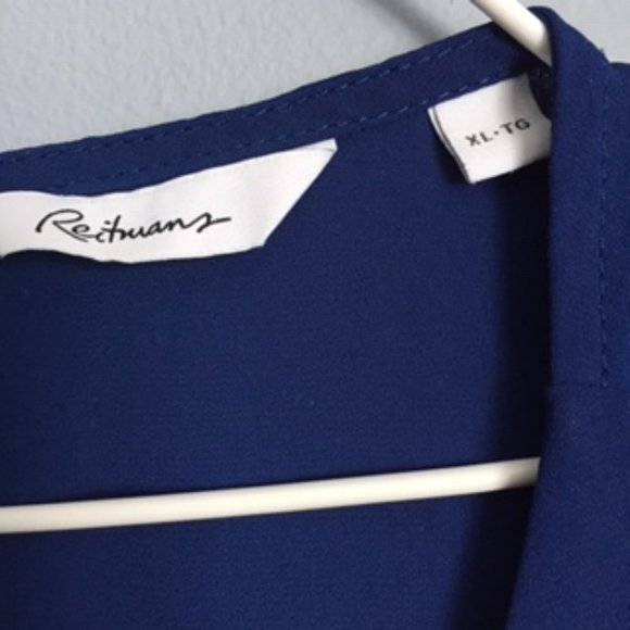 REITMANS BLOUSE.  SIZE XL/TG.  COLOR NAVY BLUE - Picture 3 of 3